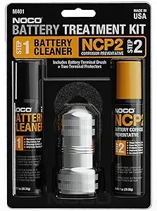 NOCO NCP2 M401 Battery Terminal Cleaning Kit With Battery Corrosion Preventative Spray, Battery Cleaner Spray, Battery Terminal Cleaning Brush, And Anti-Corrosion Washers