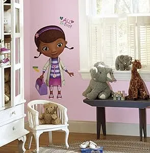 RoomMates RMK2283GM Doc McStuffins Peel & Stick Giant Wall Decals, Multi