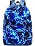 Boy School Backpack Elementary Middle Lightning Bookbag Laptop Teenager 1-blue