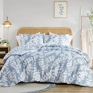 510 Design Aria Floral Print Reversible Comforter Set, Blue