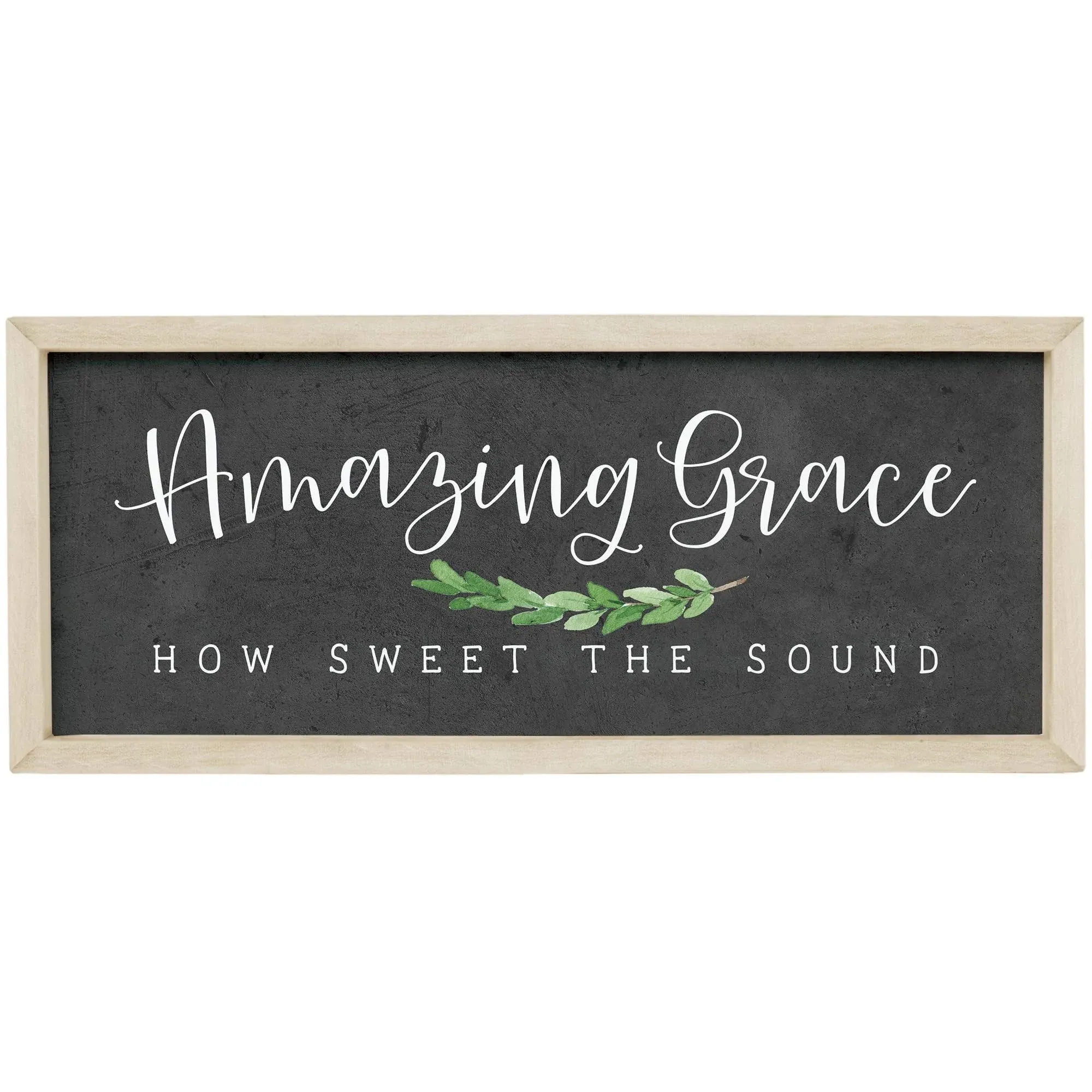 Simply Said, INC Farmhouse Frames- Amazing Grace, How Sweet the Sound - 10 x 24 in Rustic Wood Sign FF1049