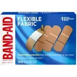 Johnson &amp; Johnson Flexible Fabric Assorted Sizes Band-Aids 100ct/box