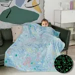 FORESTAR Glow in The Dark Blanket, Birthday Gifts for Kids, Premium Super Soft