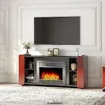 Fireplace TV Stand for Tvs up to 70&#034; Electric Flame Entertainment Center Console