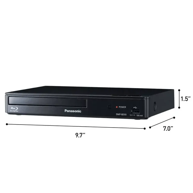 Panasonic Dmp-bd90p-k Blu-ray DVD Player with Full HD Picture Quality and Hi-Res Dolby Digital Sound, Black