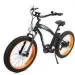 Ecotric Hammer Electric Fat Tire Beach Snow Bike - Orange-UL Certified