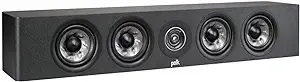 Polk Audio Reserve Series R350 Slim Center Channel Loudspeaker, Doubles as Left/Right Surround Speaker, 1" Pinnacle Ring Tweeter & Four 4" Turbine Cone Woofers, Dolby Atmos & IMAX Enhanced, Black