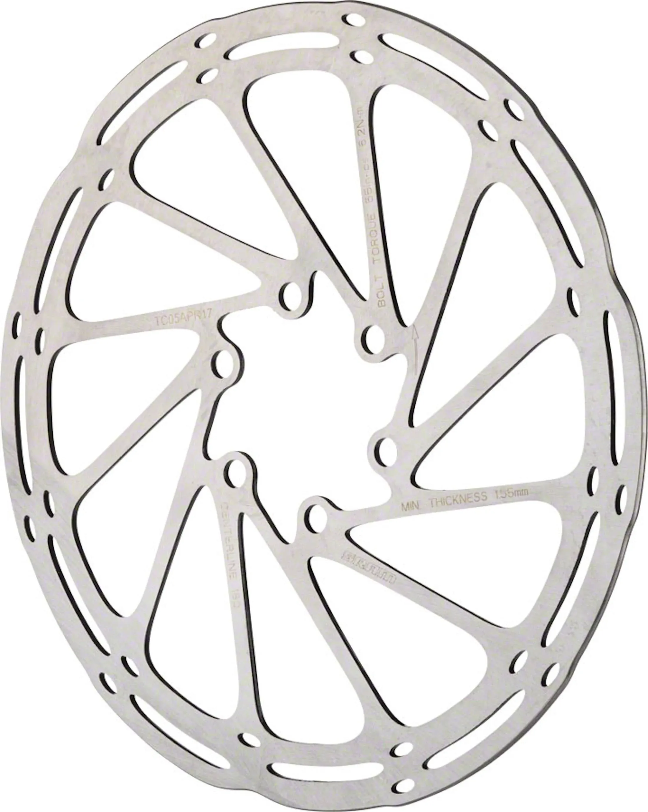 SRAM Centerline Rounded Disc Brake Rotor - 6 Bolt 180mm