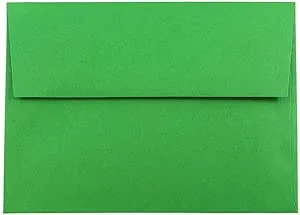 JAM PAPER A7 Colored Invitation Envelopes - 5 1/4 x 7 1/4 - Green Recycled - 50/Pack