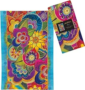 RainCaper Laurel Burch Carlotta's Garden Tea Towels Kitchen Towels, 18 x 28 Inches, 1 CT | 100% Cotton Super Soft and Absorbent Dish Towels