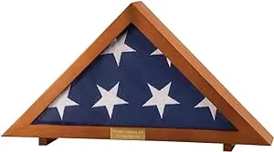 Personalized Veterans Flag Display Case XL