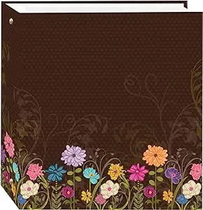 Pioneer Photo Albums TR-100D/CG Magnetic 3-Ring 100 Page Photo Album, Chocolate Garden Design