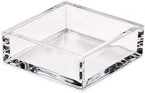 Caspari Acrylic Cocktail Napkin Holder, Clear, 1