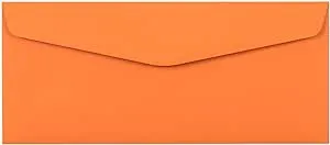 JAM PAPER #10 Business Colored Envelopes - 4 1/8 x 9 1/2 - Orange Recycled - 50/Pack