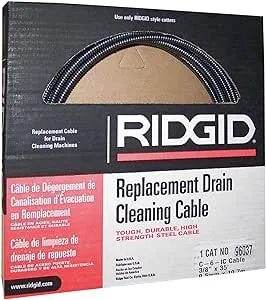 Ridgid 96037 C-6IC 3/8&#034; x 35&#039; Inner Core Drain Cleaning Cable with Male Coupling