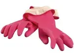 Casabella Premium Waterblock Reusable Household Cleaning Gloves, Medium, Pink