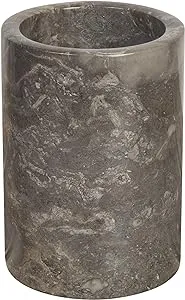 Creative Home Natural Charcoal Marble Multi-Functional Tool Crock Utensil Holder Kitchen Countertop Organizer Wine Cooler, 5" Diam. x 7" H