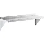 Commercial Stainless Steel Wall Shelf 12 X 48 - Heavy Duty 18 Gauge Overshelf