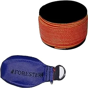 FORESTER Arborist Throw Line Kit - Ultra Slick 100% Polyester Rope with Weighted Throw Bag | Forestry Tree Gear for Low and High Limb Throwing | 3/16 Inch Thick Rope