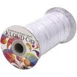 KLOUD City White 120-Yards Length 1/8&#034; Width Elastic Cord/Elastic Band/Elastic