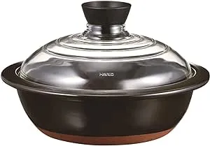 HARIO GDN-225-B Pot with Glass Lid No. 8, 78.6 fl oz (2,000 ml)