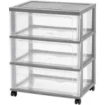 Iris 3 Drawer Wide Chest - Gray