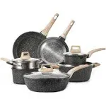 Carote 8-Piece Nonstick Induction Cookware Set: Master Your Kitchen (Black)