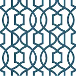 NuWallpaper NU1648 Navy Grand Trellis Peel & Stick Wallpaper, Blue