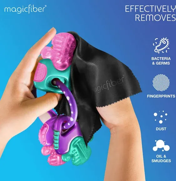 MagicFiber Microfiber Cleaning Cloth, 30 Pack - Premium Cloth for Glasses, Lens, Screens & More