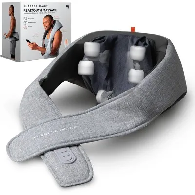 Sharper Image Realtouch Shiatsu Wireless Neck and Back Massager with Heat