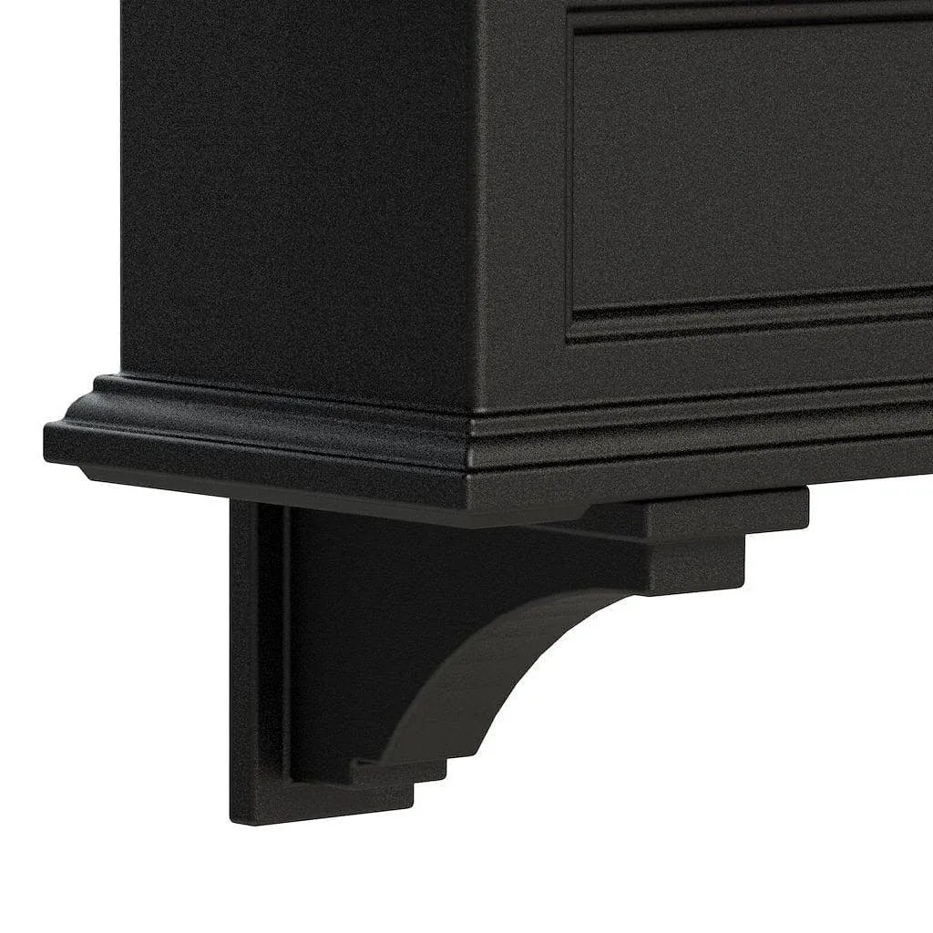 Mayne Inc Fairfield Decorative Brackets, 2-pack, Plastic, Black, Standard (5856-B)