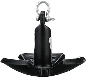 Seachoice 41510 Black Vinyl Coated River Anchor, 15 lbs.