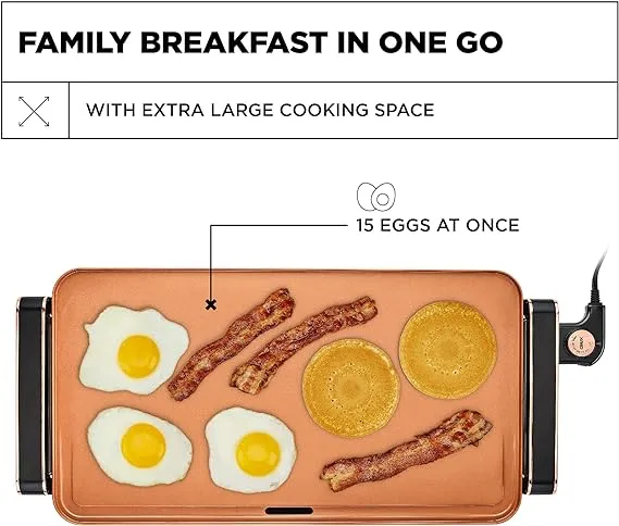 Crux Extra Large Electric Griddle 22 in