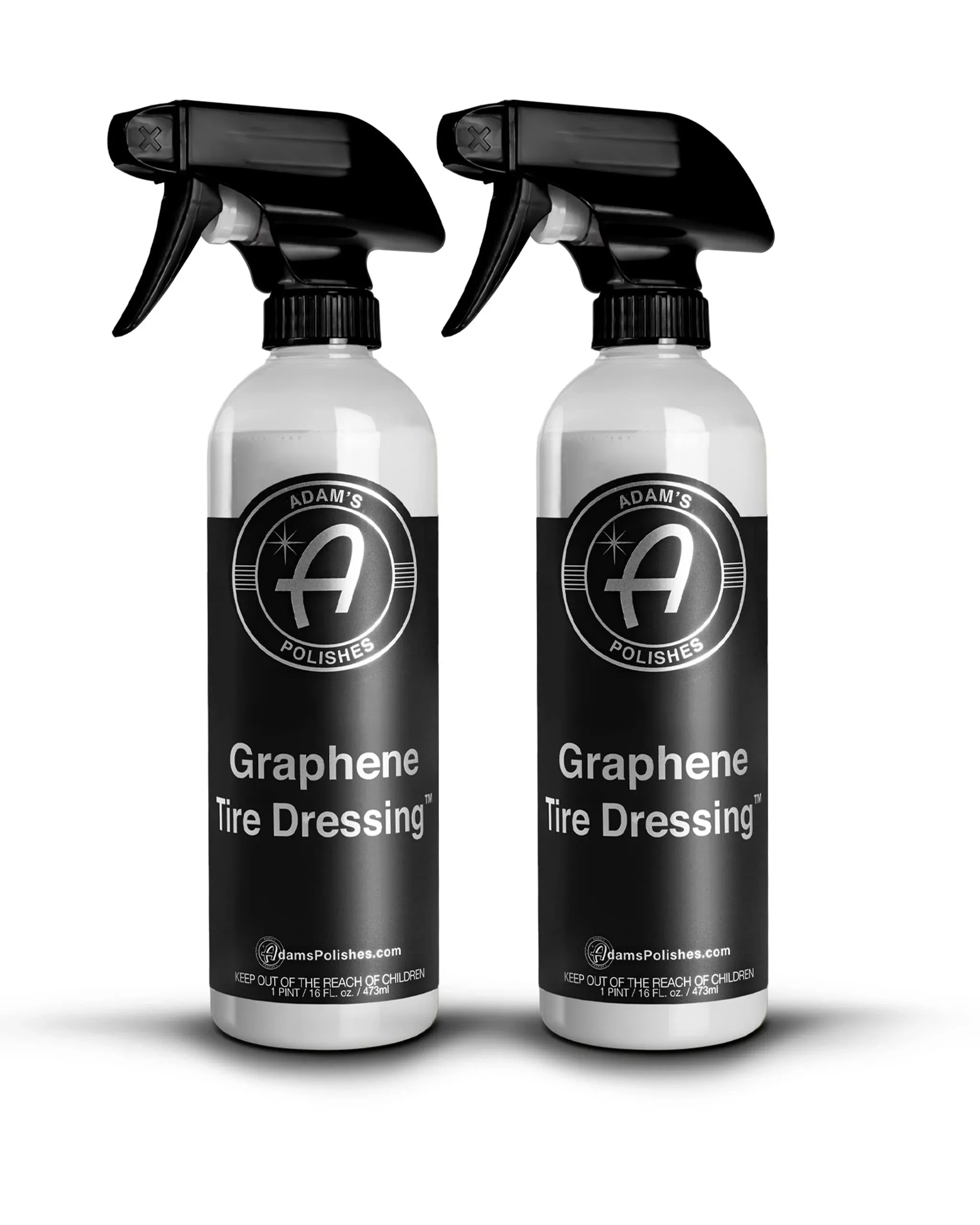 Adam's Polishes Graphene Tire Dressing - Deep Black Finish W/Graphene Non Greasy Car Detailing Use W/Tire Applicator After Tire Cleaner & Wheel Cleaner | Ceramic Coating Like Tire Protection (2-Pack)