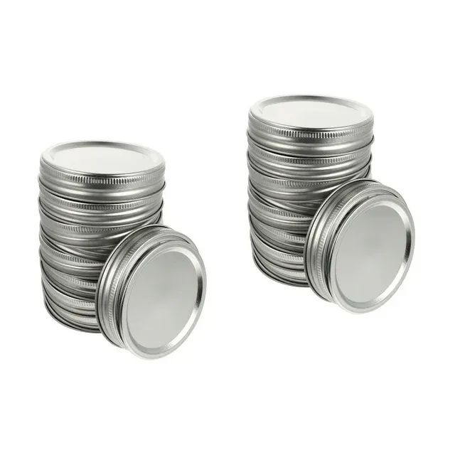 Mason Jar Caps Ball Wide Mouth Lids 2 Set Metal Jars Supplies Canning Accessory