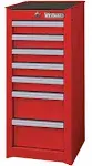 Westward 15-1/2" Side Cabinet, 7 Drawers, Red