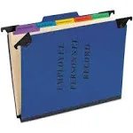 Pendaflex Hanging Personnel Folders, 1/3 Cut Top Tab, Letter, Blue