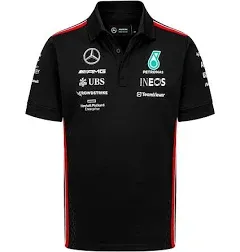 Mercedes AMG Petronas Formula One Team - Polo Team 2023 - Negro - Hombre - Talla: L, Negro -