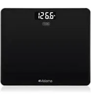 Malama Digital Body Weight Bathroom Scale, Weighing Scale with Step-On Technology, LCD Backlit Display, 400 lbs Accurate Weight Measurements, Black