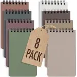 ZICOTO Aesthetic Pocket Notebooks Set Of 8 - Small 3x5 Spiral Notepads With Lined Pages - The Perfect Little Mini Note Pads to Stay Organized and Boost Productivity at Work or School