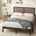 Kai Bamboo and Metal Platform Bed Frame with Headboard