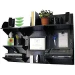 Wall Control Office Wall Mount Desk Storage and Organization Kit - Black