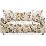 Lamberia Printed Sofa Cover Stretch Couch Cover Sofa Slipcovers for Couches and Loveseats with Two Free Pillow Cases (Blooming Flower Loveseat)