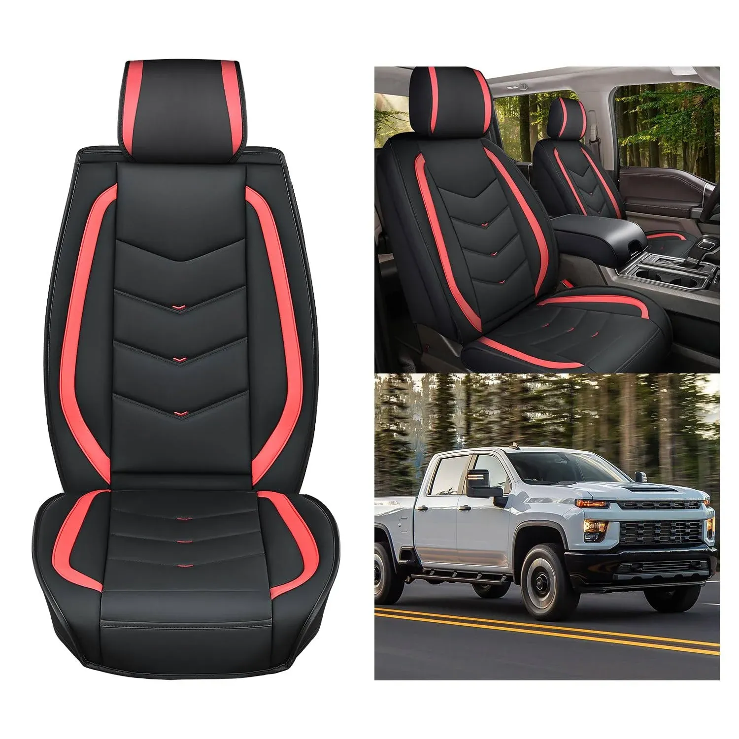 Nilight Car Seat Covers for Chevy Silverado GMC Sierra 1500 2500HD 3500HD