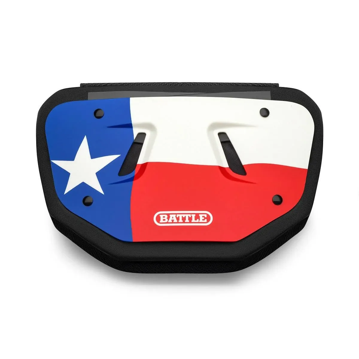 Battle Adult Texas Flag Chrome Football Back Plate