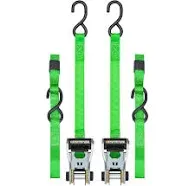 SmartStraps 10 ft. Green RatchetX Tie Down Straps with 500 lb. Safe Work Load - 2 pack 338