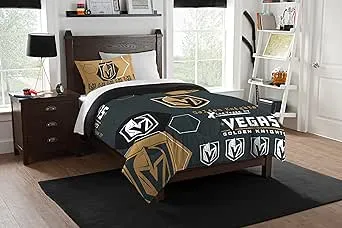 NHL Vegas Golden Knights Hexagon Comforter Set - Twin