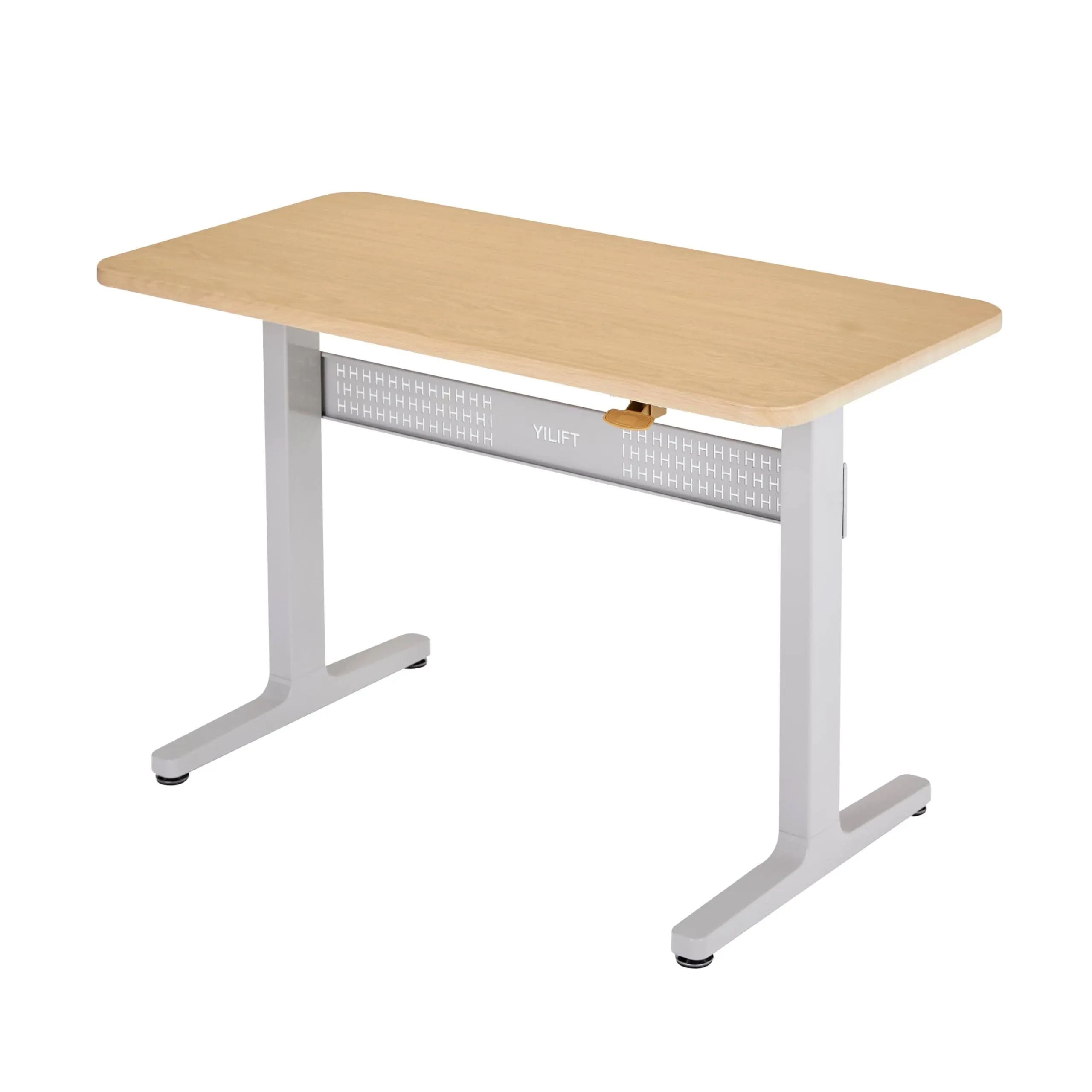 Adjustable Standing Desk YILIFT Color: White/Oak