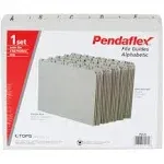 Pendaflex Pressboard Alphabetic File Guides, Letter Size, Gray