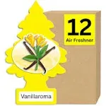 Little Trees Car Air Freshener Hanging Paper Tree for Home or Car Vanillaroma 12 Pack